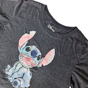Disney Stitch Women's Gray T Shirt Size XL